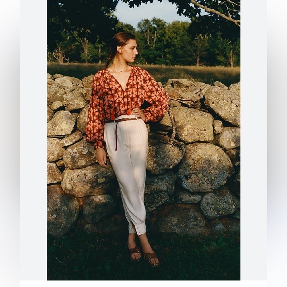 PORRIDGE ANTHROPOLOGIE Boho brown top